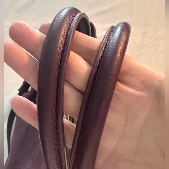 Tory Burch Purple Leather Hobo/Crossbody Great Color! - Picture 3 of 13